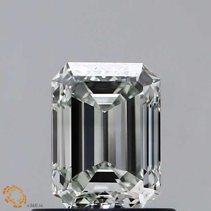 0.64-carat emerald diamond with null color, null cut, and VS1 clarity.