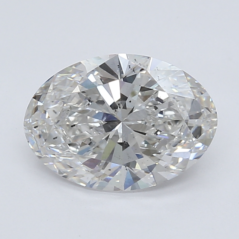 2.64-carat oval diamond with F color, null cut, and SI1 clarity.
