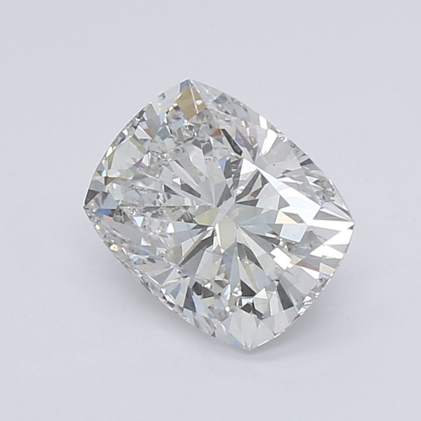 2.03-carat cushion diamond with G color, null cut, and VS2 clarity.