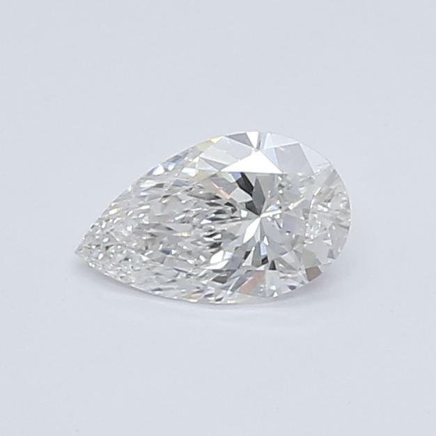 0.45-carat pear diamond with F color, null cut, and VS1 clarity.