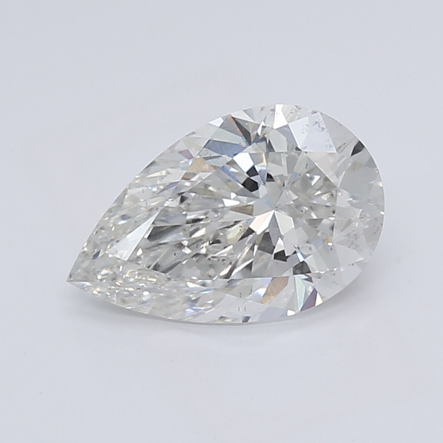 2.04-carat pear diamond with G color, null cut, and VS2 clarity.