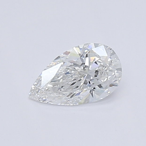 0.44-carat pear diamond with F color, null cut, and VS2 clarity.